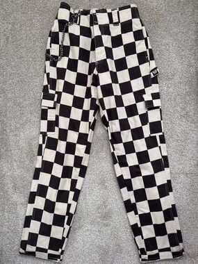 Black & White Checkerboard Girrlscout Sloane Cargo Pants